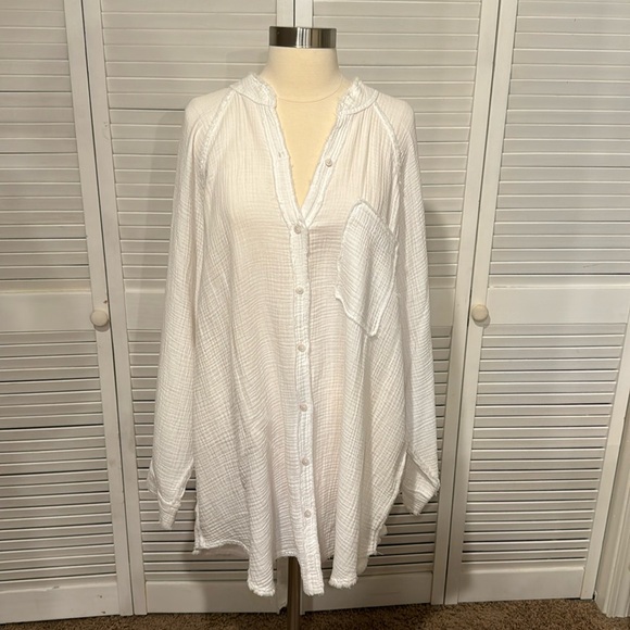 aerie Tops - NWT Aerie White Gauze Coverup